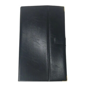 DAC Black Faux Leather Business Card Holder Organizer 210 Card Slots